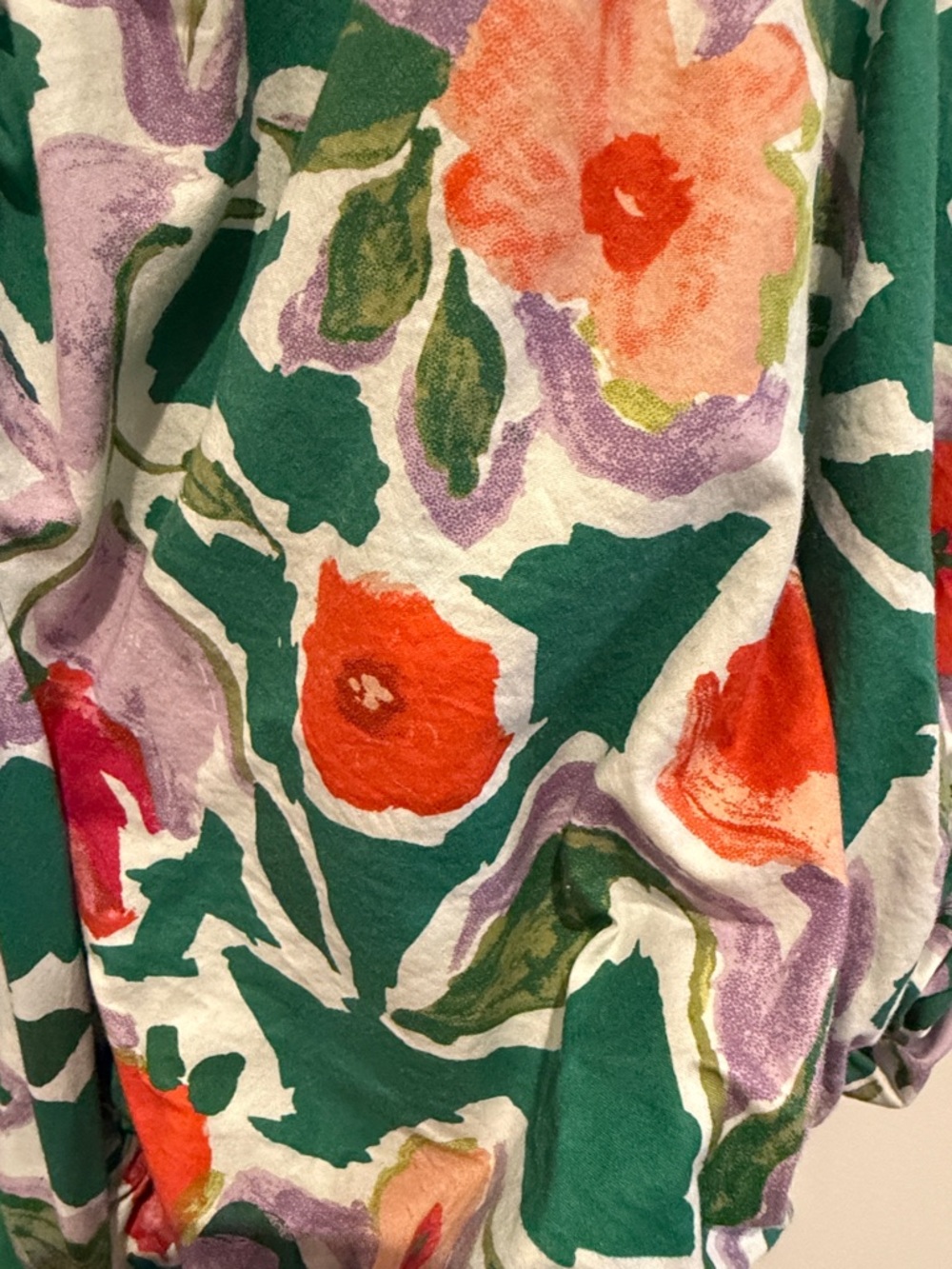 English Factory Green Floral Maxi Dress with Puff Sleeves - Picture 4 of 6